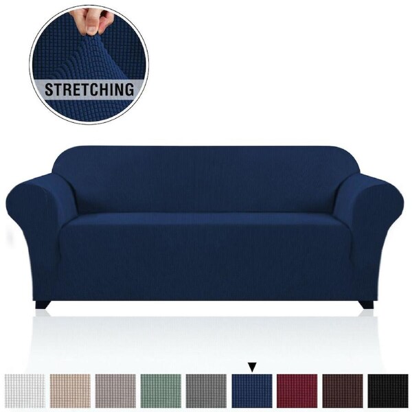 Stretch Sofa Covers Couch Covers Sofa Slip Cover Furniture Slipcovers Non Slip Navy / Two Seater
