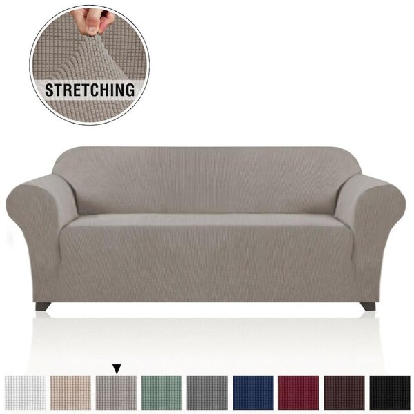 Stretch Sofa Covers Couch Covers Sofa Slip Cover Furniture Slipcovers Non Slip Taupe / Three Seater