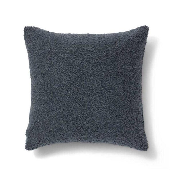 E Style Teddy 50x50cm Cushion Square Pillow Home Sofa Lounge Decor Grey Blue