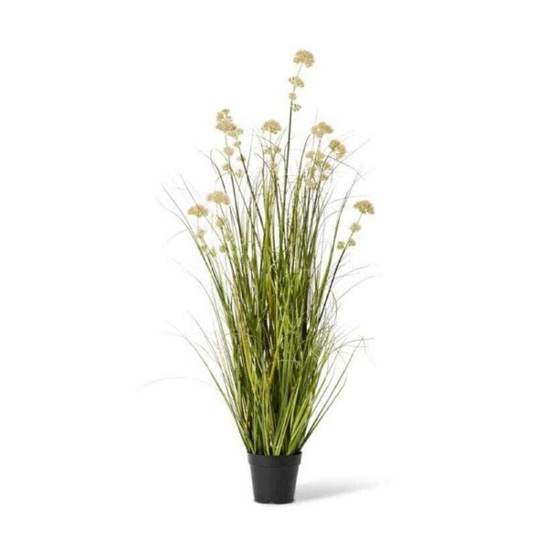 E Style 122cm Grass Pom Pom Reed Artificial Faux Potted Plant Decor Green