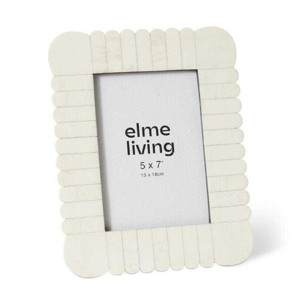 E Style Senan Resin/Glass/MDF 5x7" Photo Frame Picture Display Decor Cream