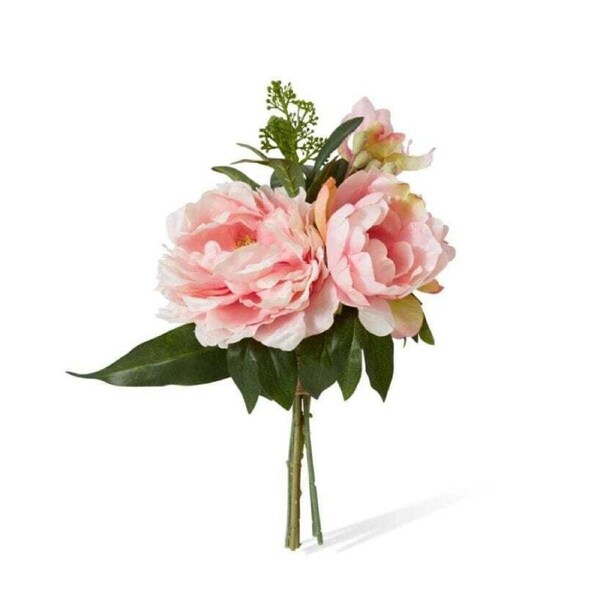 E Style 33cm Plastic Peony Sophia Bouquet Artifical Faux Flower Decor Pink