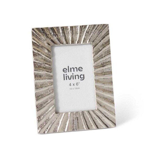 E Style Hutchings Aluminium/Glass/MDF 4x6" Photo Frame Picture Decor Nickel