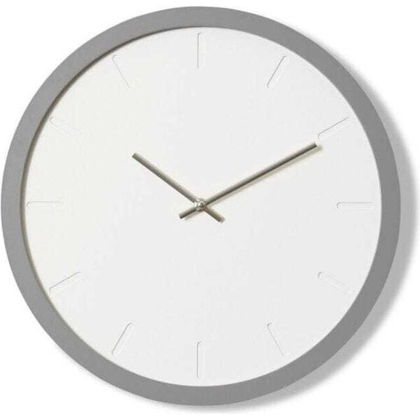 E Style Brayden Metal/MDF 40cm Wall Clock Hanging Round Analogue Decor Grey