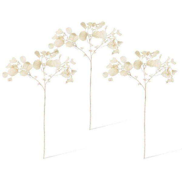 3x E Style Artificial 67cm Plastic/Fabric Eucalyptus Flower Decor Spray CRM