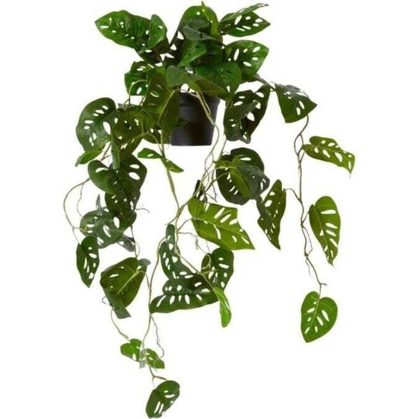 E Style 84cm Swiss Cheese Artificial Hanging Potted Plant Faux Decor Green