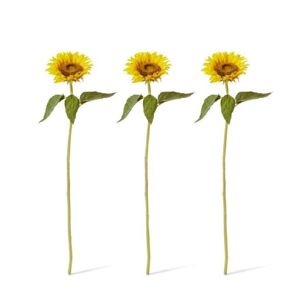 3x E Style 62cm Sunflower Stem Plastic Artificial Faux Flower Decor Yellow