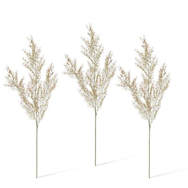 3x E Style 97cm Plastic Tea Leaf Spray Artificial Fake/Faux Home Decor Sage