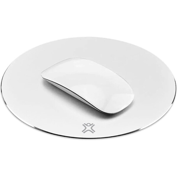 Xtrememac Aluminum Round Anti Slip Durable Computer Desktop Mouse Pad Silver