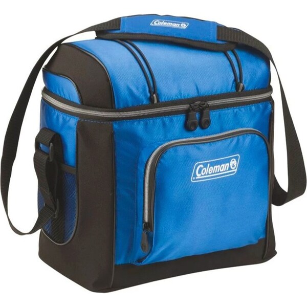 Coleman Outdoor 30 Can Soft Shell Cooler Insulated Camping Lunchbox/Bag Blue