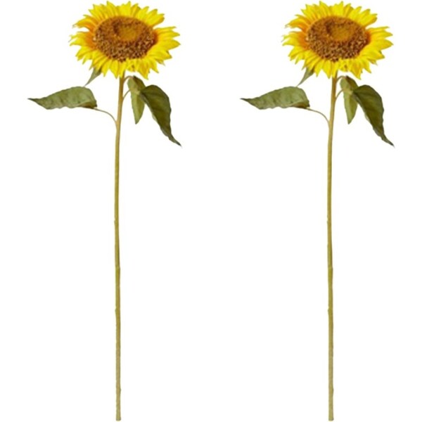 2x E Style 62cm Sunflower Stem Plastic Artificial Faux Flower Decor Yellow