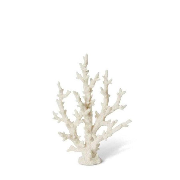 E Style 27cm Resin Coral Finger Sculpture Decorative Figurine Ornament White