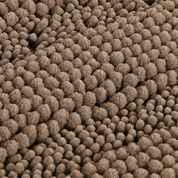 Toilet Mat U Shaped Bathroom Rug Bath Mat for Bathroom Non Slip Extra Soft Rug Taupe / 50cm X 50cm U Shape