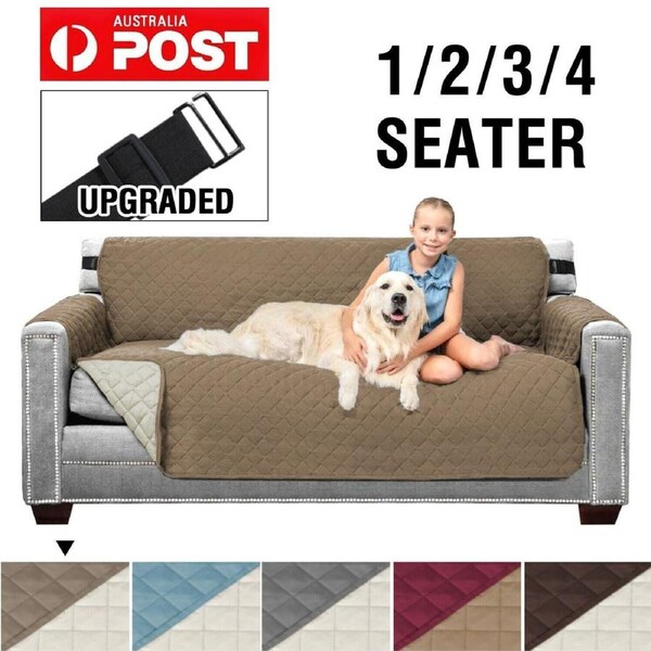 Water Repellent Sofa Cover Couch Cover Sofa Slip Covers 1/2/3/4 Seater Non Slip 2 Seater / Taupe/Beige