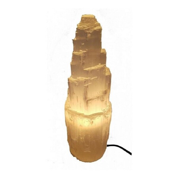 Selenite Crystal Tower Lamp 20cm