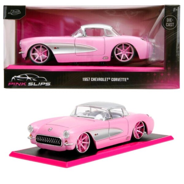 Jada Toys Pink Slips 1957 Chevrolet Corvette 1:24 Scale Diecast Vehicle