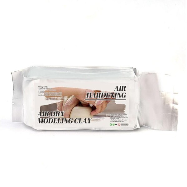 500g Air Dry Modelling Clay Non-Toxic Craft Art No Kiln White Terracotta