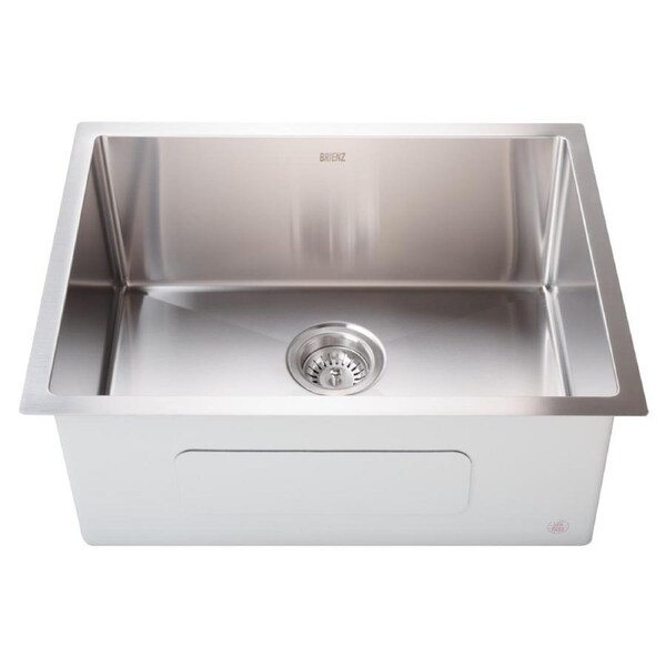 600x450mm Handmade Stainless Steel Undermount / Topmount Kitchen Laundry Sink with Waste