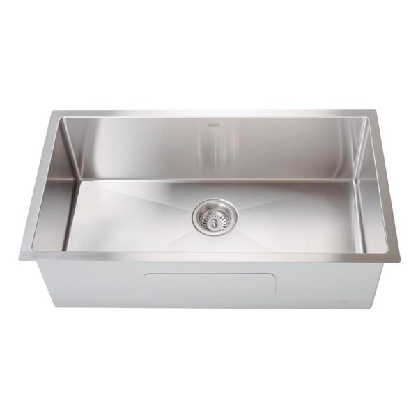 810x450mm Handmade Stainless Steel Undermount / Topmount Kitchen Laundry Sink with Waste