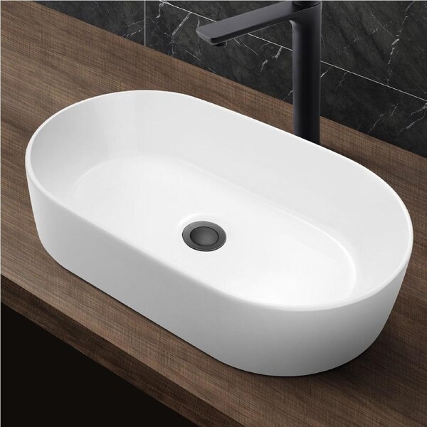 ACA Bathroom Basin Vanity Ceramic Basin Above Counter Hand Wash Oval Shape