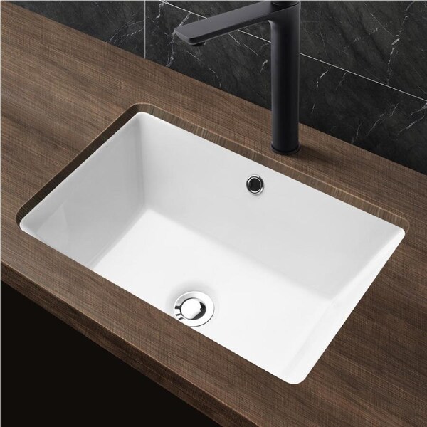 ACA Bathroom White Ceramic Insert Undermount Vanity Wash Basin Bowl 525x345x180mm