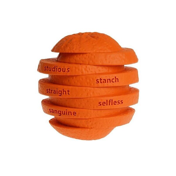 Petopia Ultra Tough Rubber Zesty Orange Dog Toy Chew Treat/Reward Dental Large