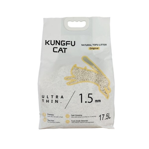 Kungfu Cat 17.5L/6.5kg Tofu Cat/Pet Litter Deodoriser Fast Clumping Original
