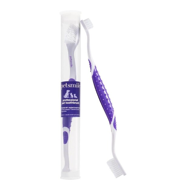 Petsmile Professional Patented Dual-Ended Brush Head Cat/Dog Pet Toothbrush