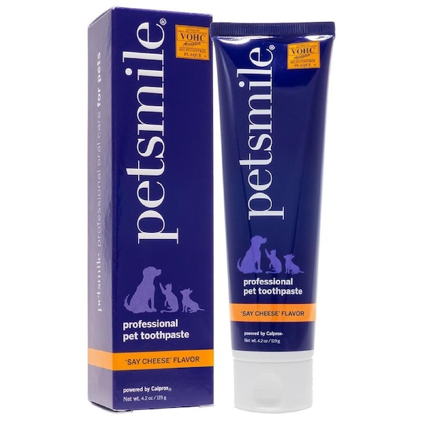 Petsmile 119g Professional Pet Toothpaste Say Cheese Flavour Cat/Dog Dental Lrg
