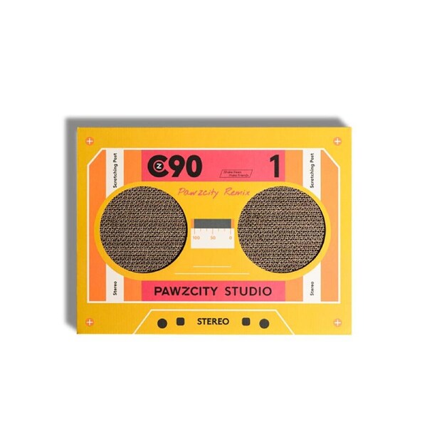 Pawzcity 45cm Cardboard Vintage Tape Cat/Kitten Scratching Board B Pet House Box