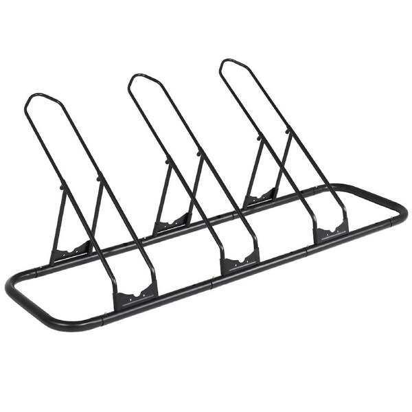 CyclingDeal Fat Bike Parking Rack for 3 Bikes Max. 4" Tire Width 26"-29" MTB & 700C Road Bike - Indoor Garage Storage with Adjustable Wheel Holder