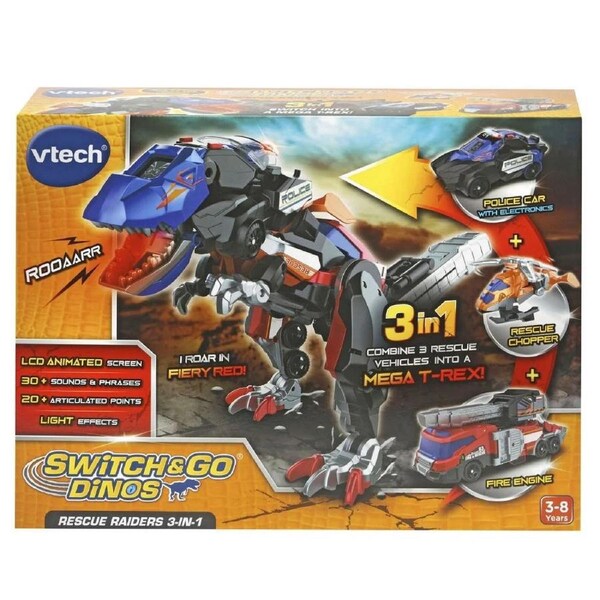 VTech Switch & Go Dinos Rescue Raiders 3-in-1 T-Rex