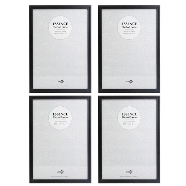 4x Unigift Essence 30x42cm MDF/Glass A3 Picture/Photo Frame Wall Display Assort