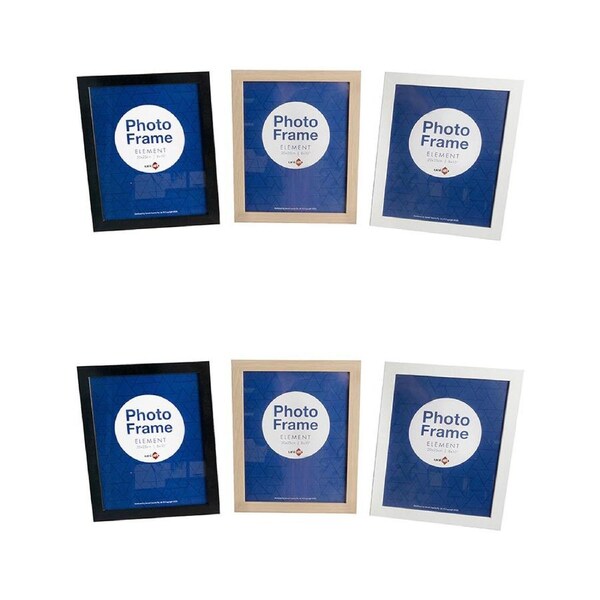 6x Unigift Element 20x25cm MDF/Glass Picture/Photo Frame Wall Hanging Assorted