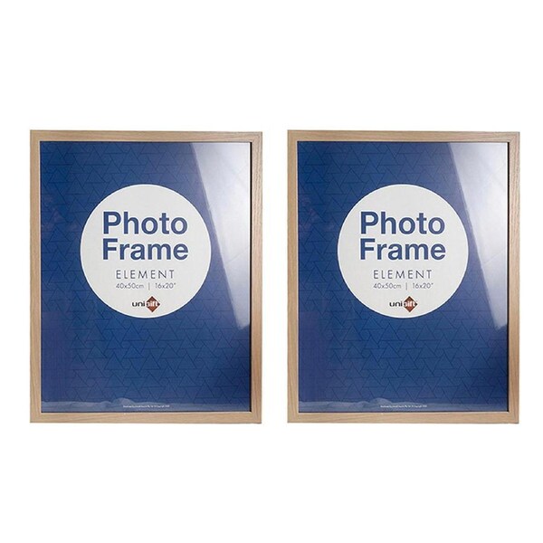 2x Unigift Element 40x50cm MDF/Glass Picture/Photo Frame Wall Hanging Assorted