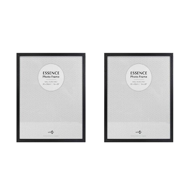 2x Unigift Essence 40x50cm MDF/Glass Picture/Photo Frame Wall Hanging Assorted