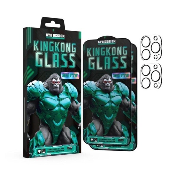 2PCS Atouchbo Matte Anti GlareTempered Glass Screen Protector for iPhone 14 Pro [6.1 inch] & 2PCS Camera Lens Protector Premium HD - 2PCS Each