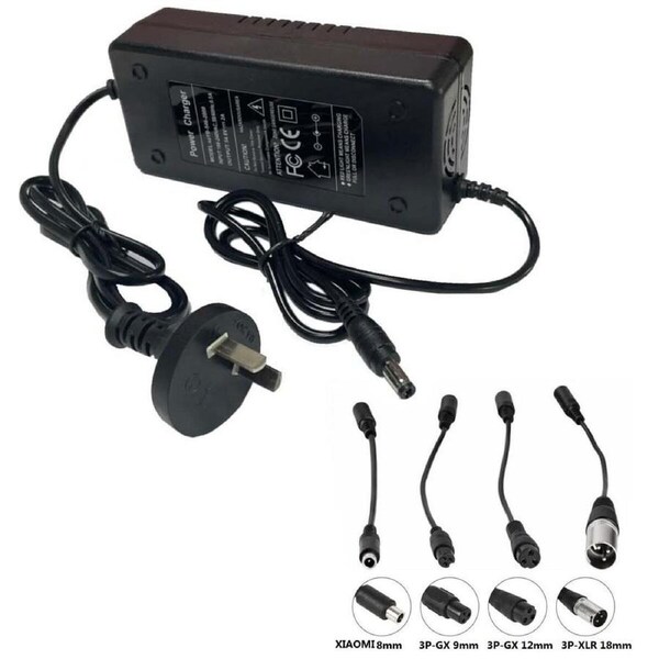 [5 Pins] 54.6V 2A Lithium Battery Power Adapter Charger For 48V Electric Bike Scooter eBike