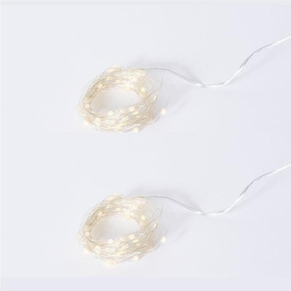 2x E Style Luminous Bright 6m String Light Indoor/Outdoor Lighting Silver