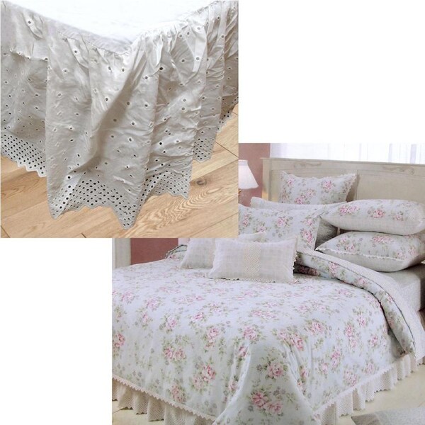 225TC Polyester Cotton Isabelle Ivory Valance Single 37cm Wall