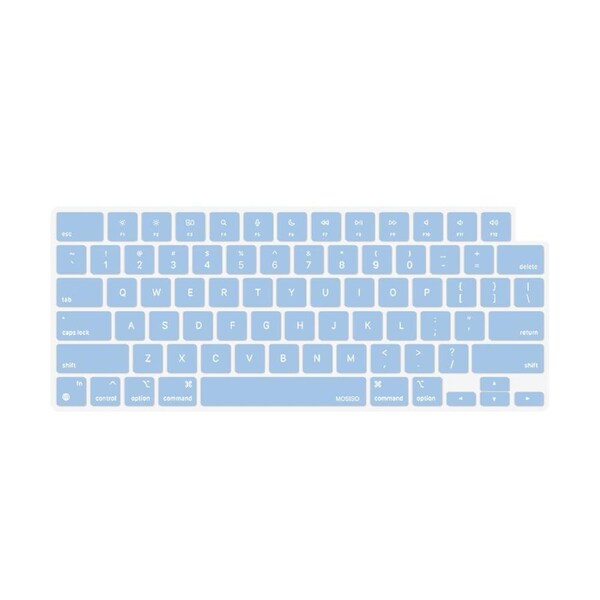 Keyboard Cover Skin For MacBook Air Pro 13 13.6 14 15.3 16 A2442 A2779 A2485 A2780 A2681 A2941 M1 M2 2021 to 2023 Sky Blue