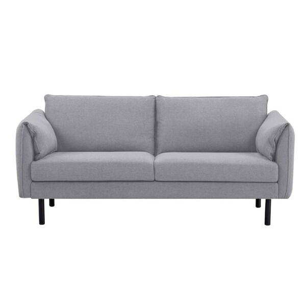 Channel 3 Seater Fabric Sofa Lounge Couch Grey