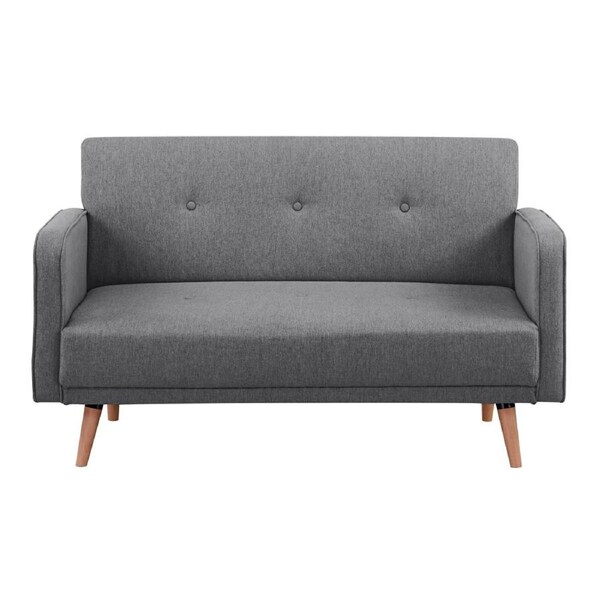 Picasso 2 Seater Fabric Sofa Lounge Couch Dark Grey