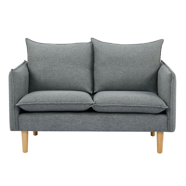 Sinatra 2 Seater Fabric Sofa Lounge Couch Dark Grey