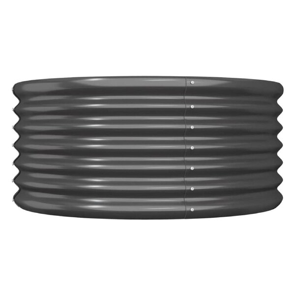 Raised Garden Planter 80cm Round Steel Plant Bed Herb Container Patio Flowers