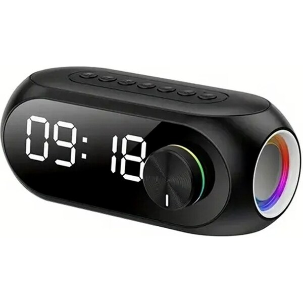 Wireless Bluetooth Speaker Mirror Dual Alarm Clock HD LED Stereo Speakers
