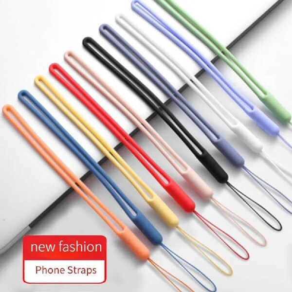 10 Pcs Silicone Wrist Straps Cellphone Lanyards Charms Strap For Mobile Phone