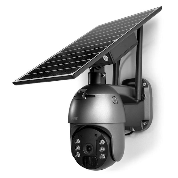 Elinz WiFi Security Camera 3MP 2K Resolution PTZ Outdoor IP65 Solar Battery Powered CCTV