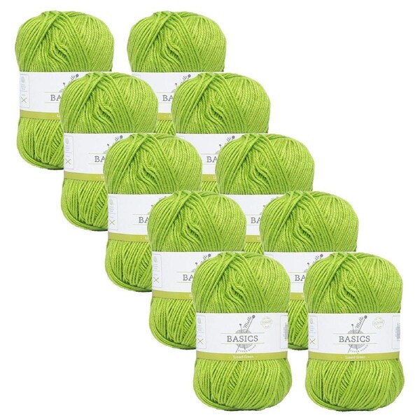 10x Malli Lizard Grn Blend Basic 100g Knitting/Crochet Yarn Acrylic/Poly
