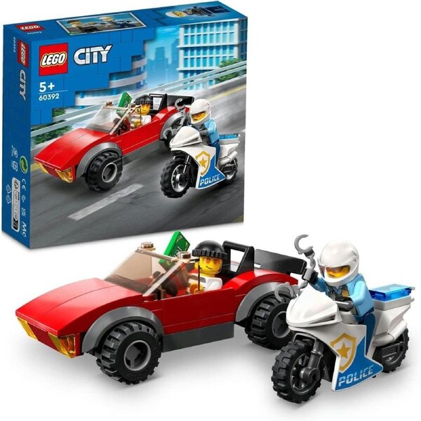LEGO City Police Bike Car Chase 60392 Building Toy, Playset for Kids Aged 5+ Who Love Imaginative Play